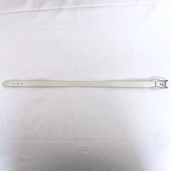 Hermes Bracelet Be Api White Excellent Condition Bracelet Leather Togo Preowned