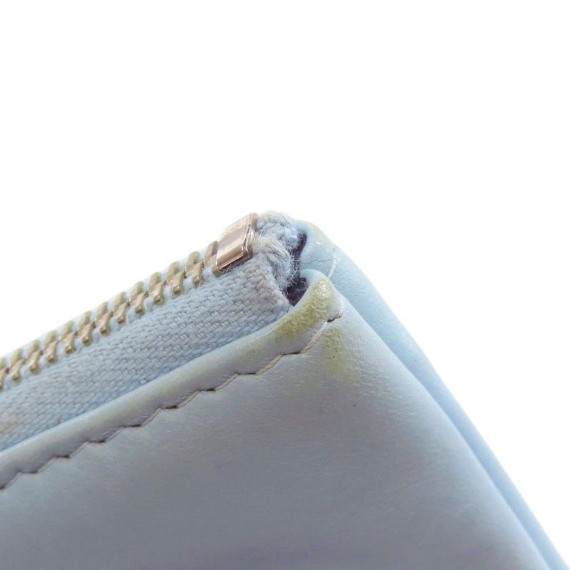 Chanel Coco Mark Bicolor Clutch Bag Leather Women