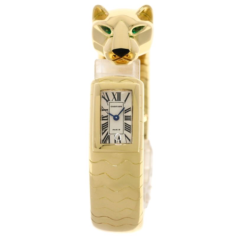 Cartier Panthère Lacarda Bangle Watch 18K Yellow Gold Ladies