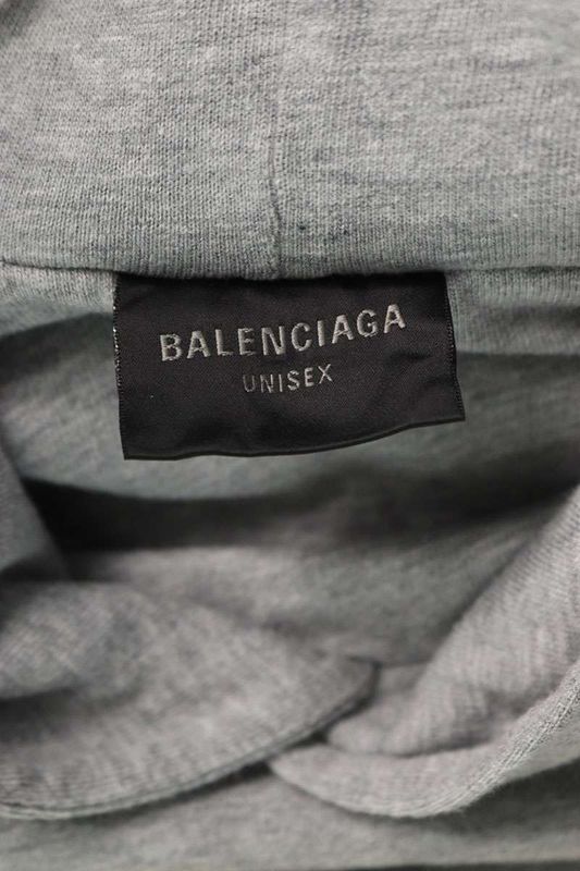 Balenciaga 24AW 807999 Trvh5 Logo Vintage Print Pullover Hoodie Men's S