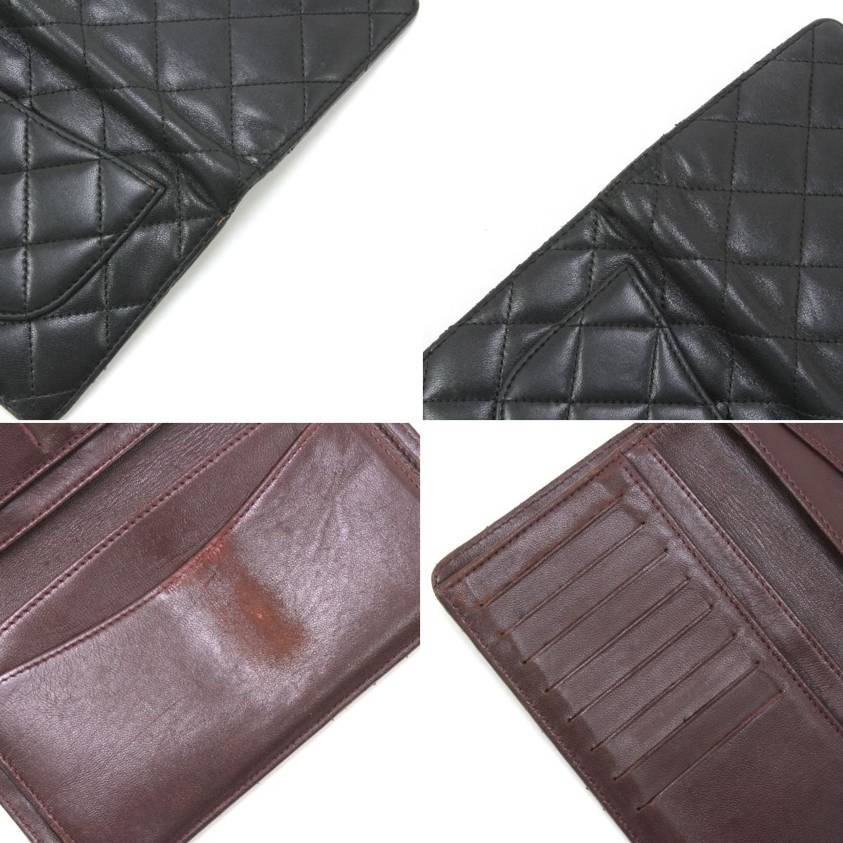 Chanel Cocomark Matelasse Bifold Long Wallet Black