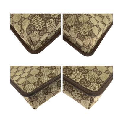 Gucci Beige Brown Silver Hardware GG Canvas 92562 Shoulder Bag Shoulder Women