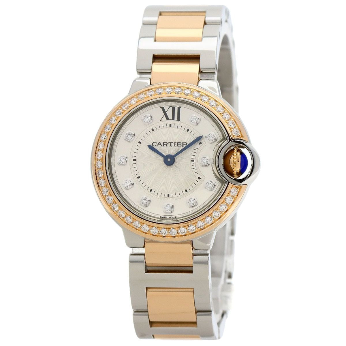 Cartier Ballon Blue Watch SS Pink Gold