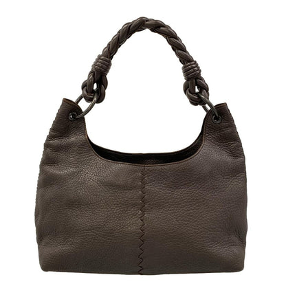 Bottega Veneta Shoulder Bag Dark Brown Leather