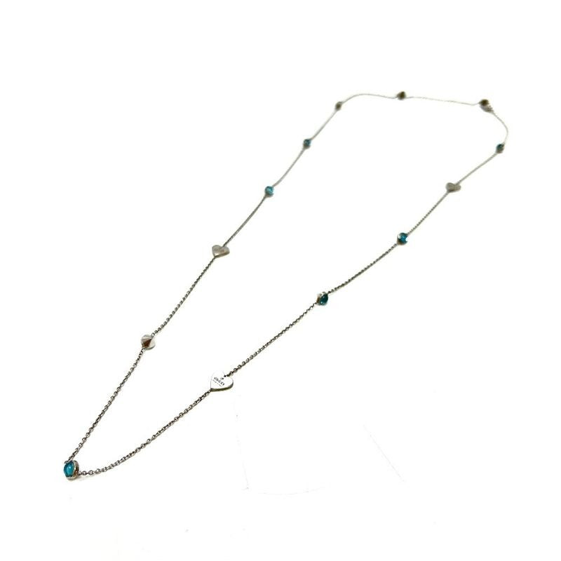 Gucci Necklace Blue Topaz Heart in SV 925 Silver