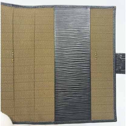 FENDI Epi Leather Agenda Passport Cover Case Notebook Black