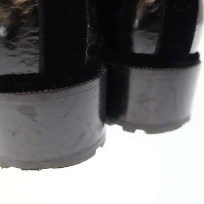 Chanel 21a Cocomer Cles Lace-Up Boots with Pearls G35154 X56195 Black 38