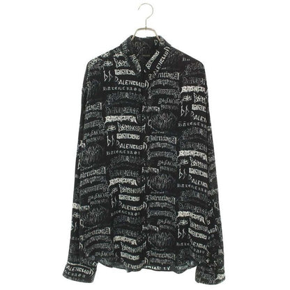 Balenciaga Tple 7 Logo Print Long Sleeve Shirt Men 37