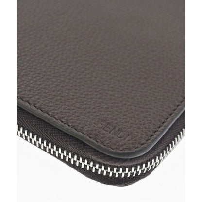Fendi Clutch Leather Brown — view 5