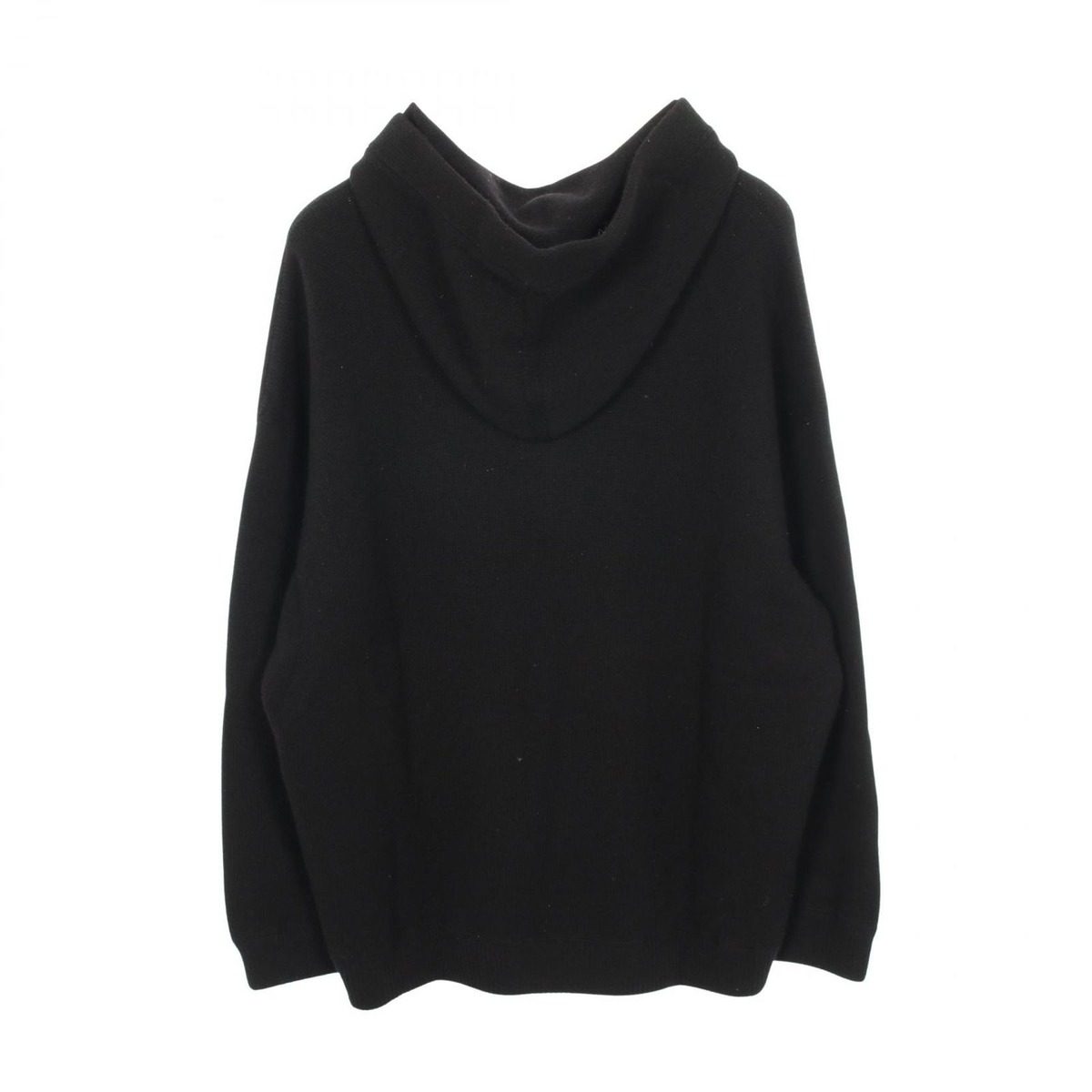 Celine Hoodie Logo Knit Black Wool Cashmere — view 2