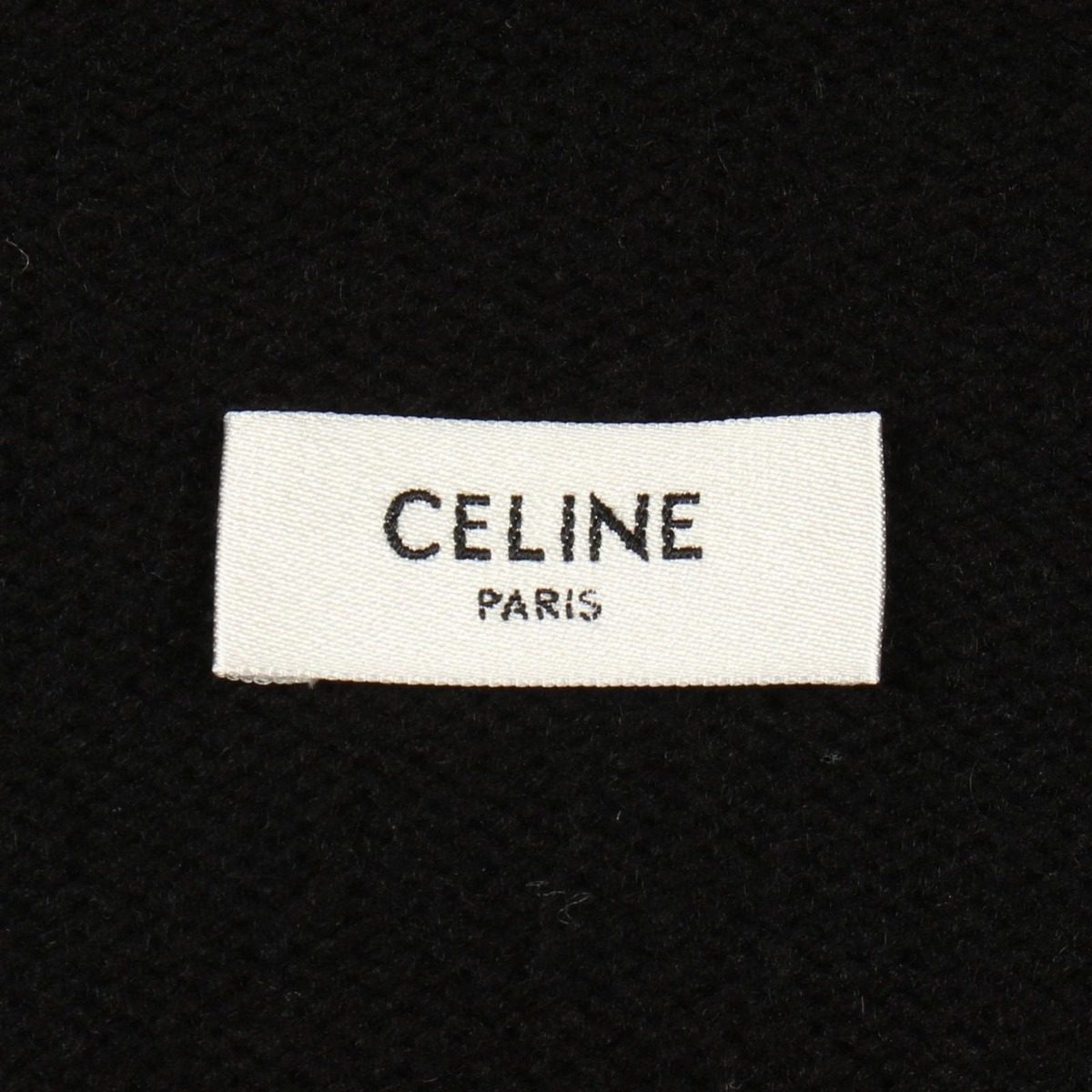Celine Hoodie Logo Knit Black Wool Cashmere — view 3