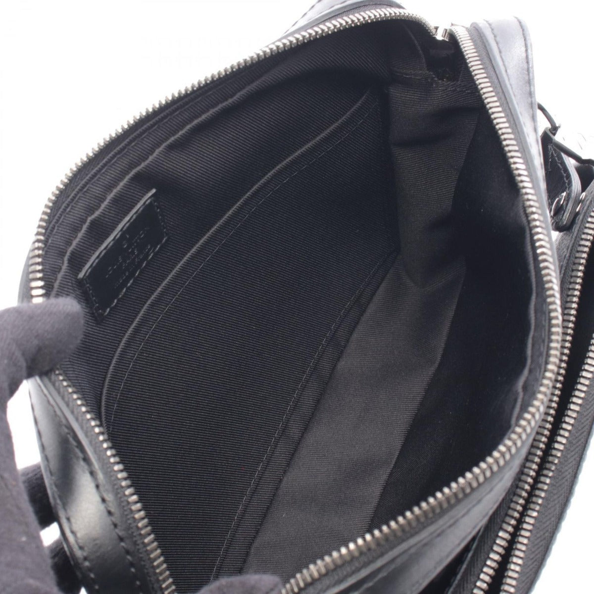 Louis Vuitton Shoulder Bag Trio Messenger Canvas Leather Gray Black — view 3
