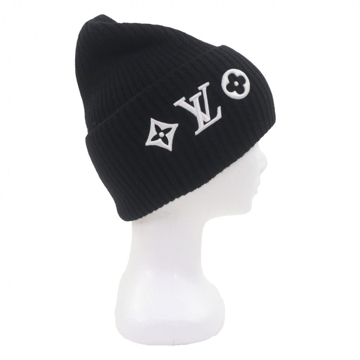 Louis Vuitton Beanie LV Headline Wool Hat Knit Cap Black — view 6