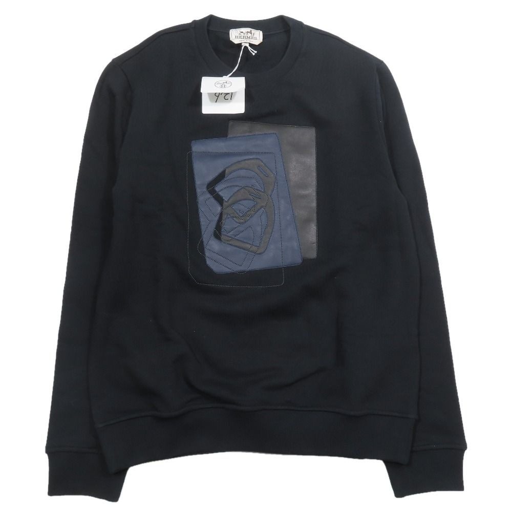 Hermes Etriers Decales Leather Patch Sweatshirt Shirt Brushed Lining Trainers