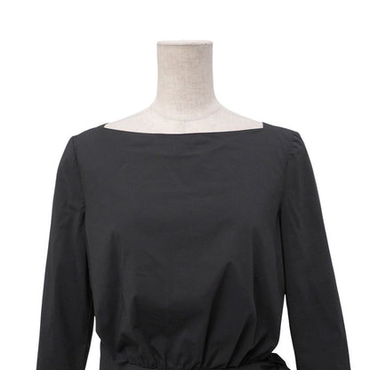 Prada Blouse Size 40 Belted Cubic Sleeve Shirt Black 20251009 Ra6259