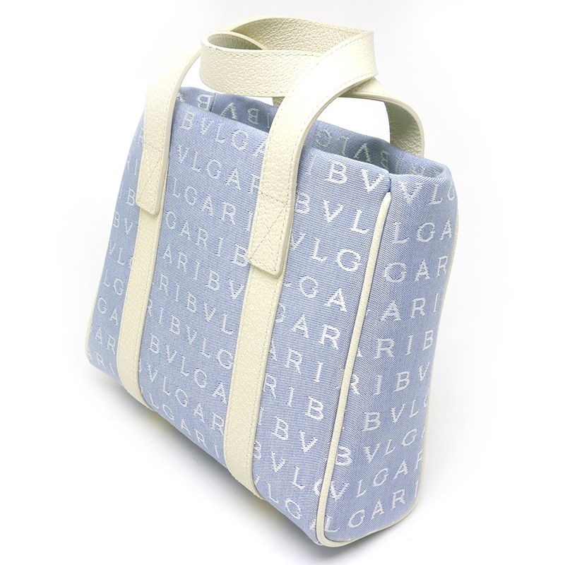 Bulgari Bvlgari Logomania Handbag Women Blue Light Blue