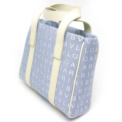 Bulgari Bvlgari Logomania Handbag Women Blue Light Blue