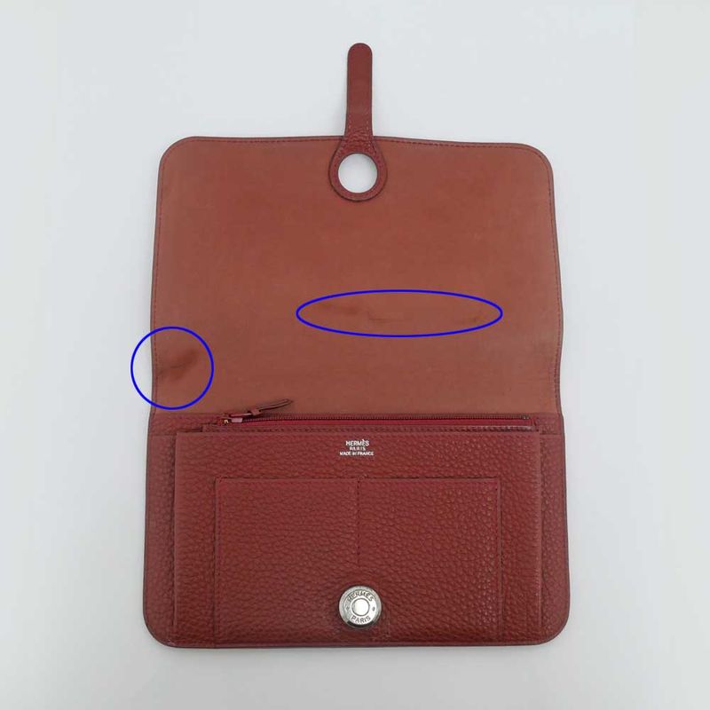 Hermes Dogon GM Rouge Ash Silver-hardware Togo E-engraved Leather Long