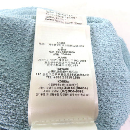 Fendi 2023 Fzxb23 Logo Design Asymmetrical Draped Knit Blue 36 Storage With Bag