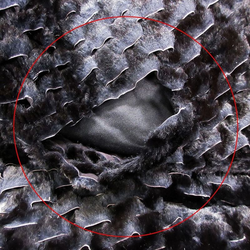 Vintage Fendi Fur Asymmetrical Long Cape Poncho Fur Coat Made in Italy Black Ur8