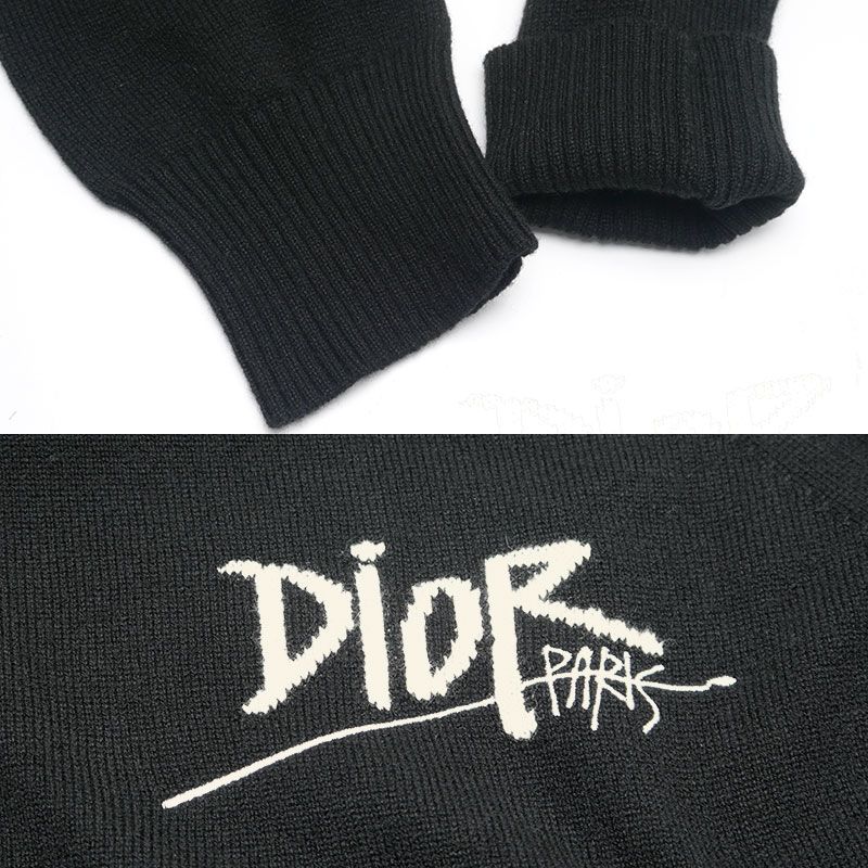 Dior Sean Stussy 20AW Cashmere Knit Size S Black