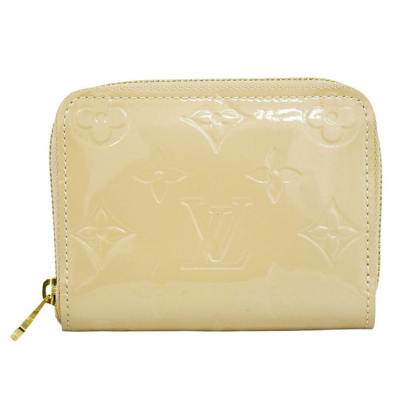 Louis Vuitton Zippy Coin Purse Vernis Leather Case Rose