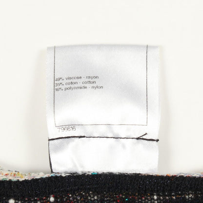 Chanel Dress Tweed Rayon Cotton Navy Multicolor — view 4