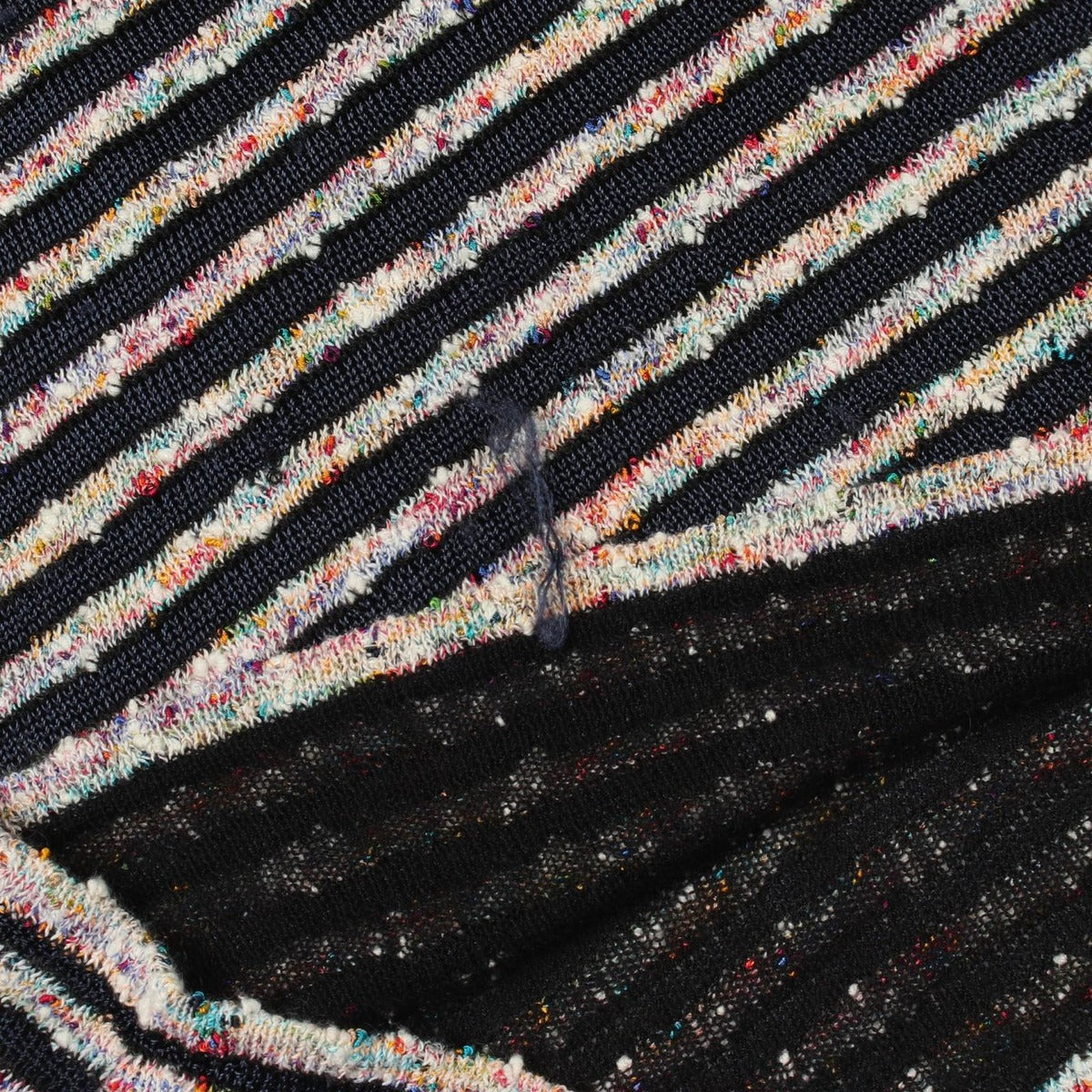 Chanel Dress Tweed Rayon Cotton Navy Multicolor — view 6