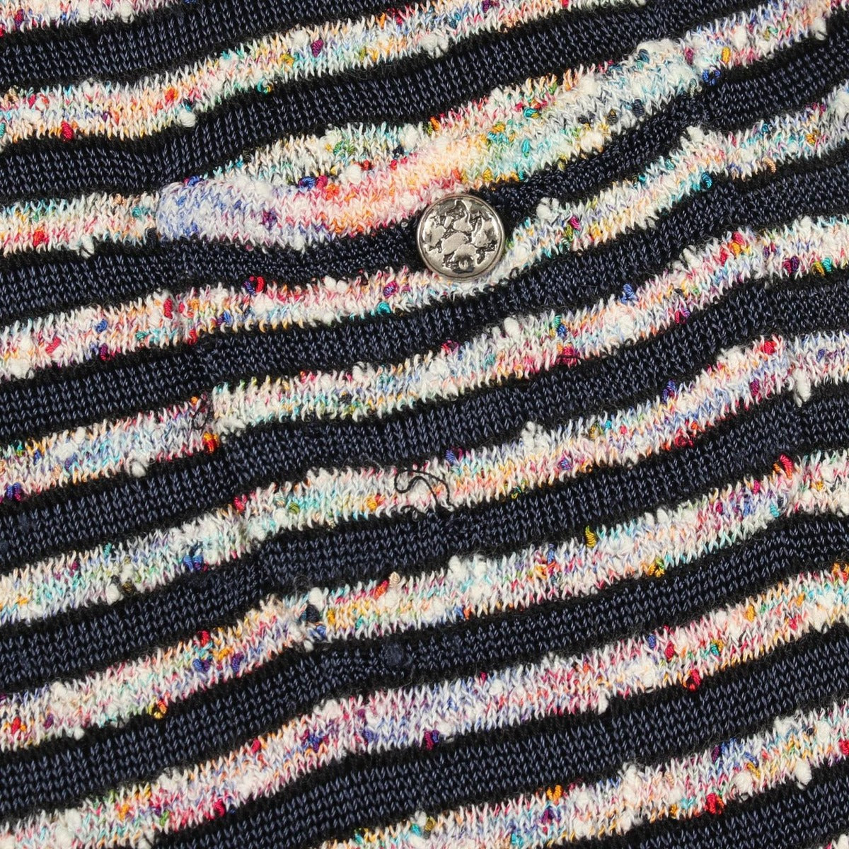 Chanel Dress Tweed Rayon Cotton Navy Multicolor — view 7