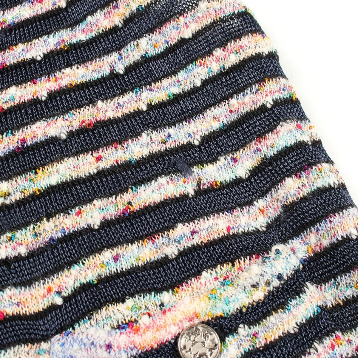 Chanel Dress Tweed Rayon Cotton Navy Multicolor — view 8