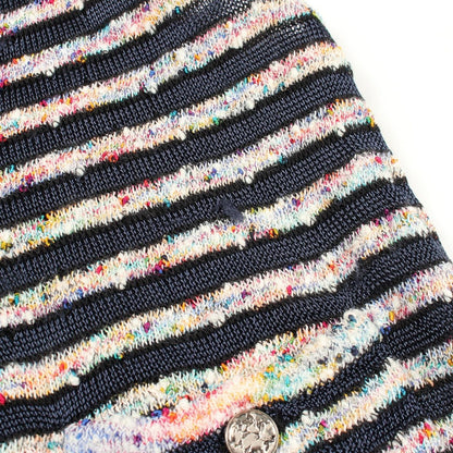 Chanel Dress Tweed Rayon Cotton Navy Multicolor — view 8