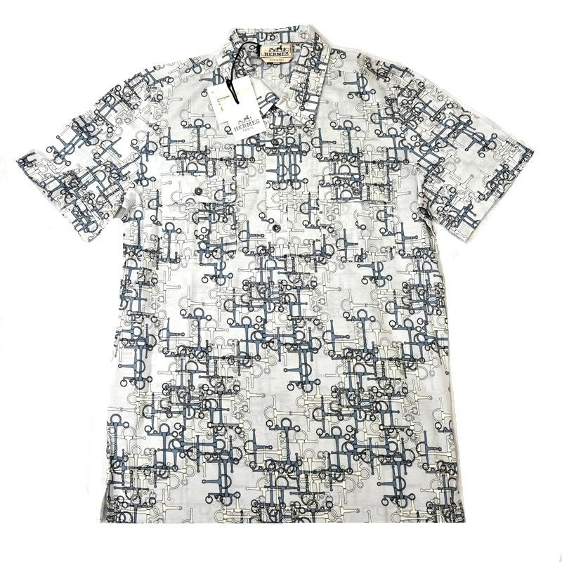 Hermes Short Sleeve Horsebit Shirt