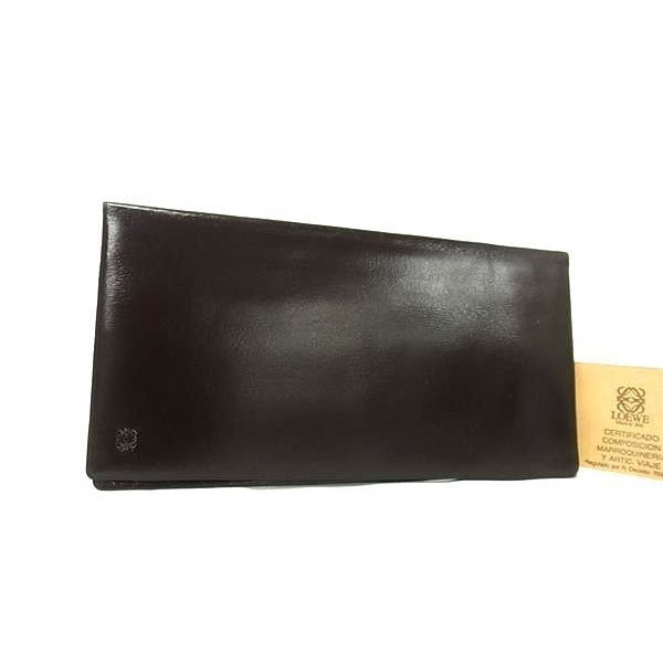 Loewe Wallet Anagram Dark Brown Leather Bifold Long