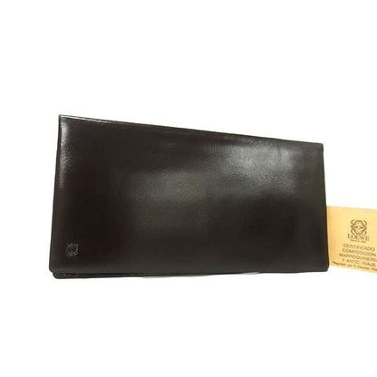 Loewe Wallet Anagram Dark Brown Leather Bifold Long