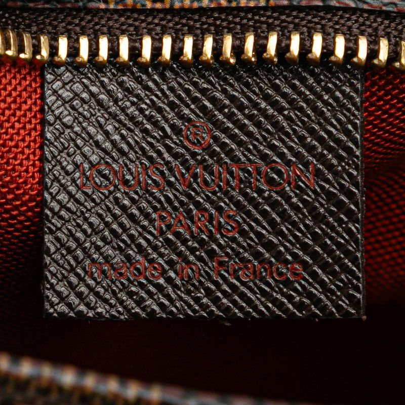 Louis Vuitton Damier Trousse Makeup Accessories Pouch Handbag N51982 Brown PVC