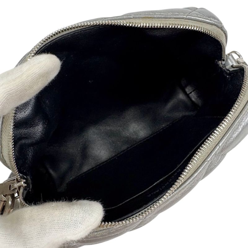 Balenciaga Touch Camera Mini Shoulder Bag Silver SV Pochette Quilted