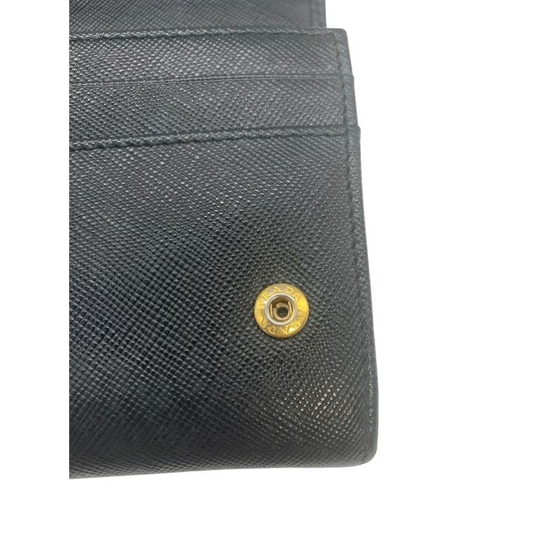 Prada Bifold Long Wallet 1 M1132 Saffiano Leather Ribbon Nero Black 2589 — view 12