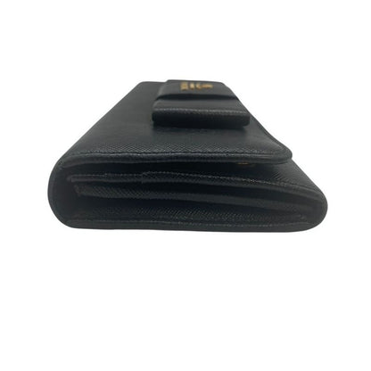 Prada Bifold Long Wallet 1 M1132 Saffiano Leather Ribbon Nero Black 2589 — view 3