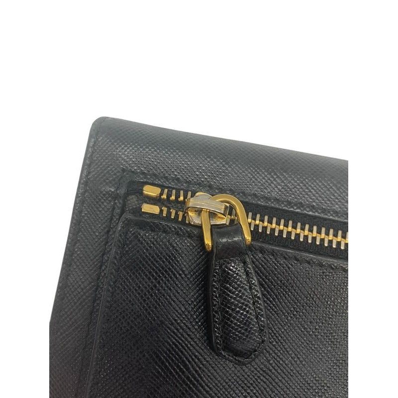 Prada Bifold Long Wallet 1 M1132 Saffiano Leather Ribbon Nero Black 2589 — view 8