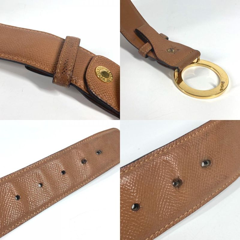 Bvlgari Logo Leather Beige