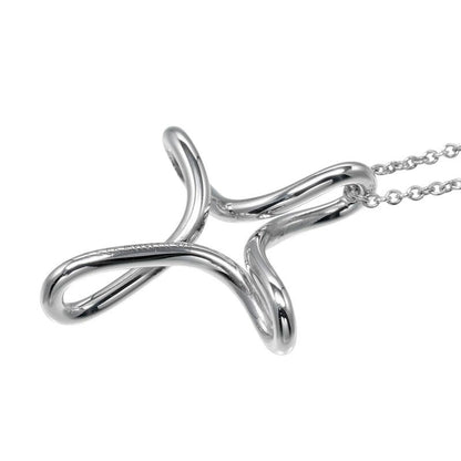 Tiffany & Co Open Cross Silver 925 Ladies 3.28g Necklace