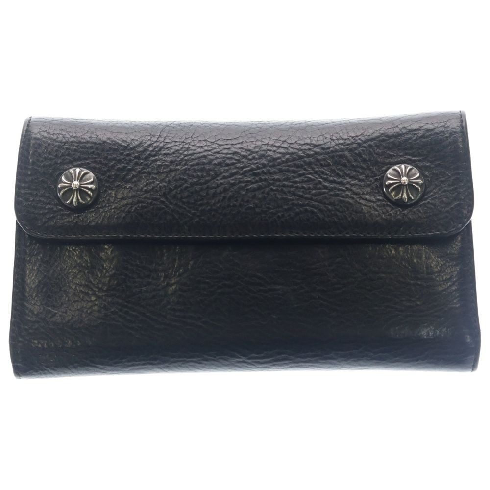 Chrome Hearts Wave Leather Wallet Black