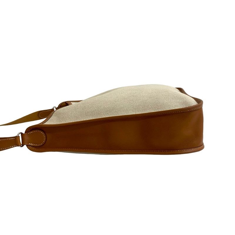 Hermes Hermes Vespa PM Toile Ash Buffalo Leather