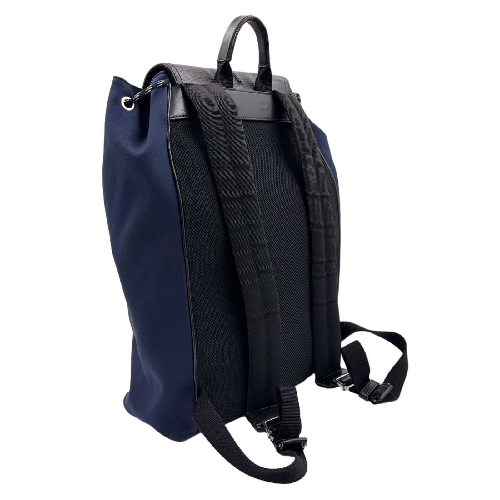 Dior Homme Be Motion Leather Nylon Navy Black Backpack Silver — view 2