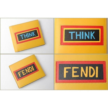 Fendi Wallet Foldable 7 M0169 Vocabulary Chien Ti Yellow Black — view 3