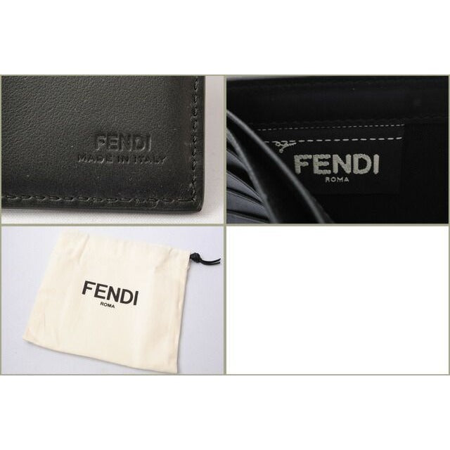 Fendi Wallet Foldable 7 M0169 Vocabulary Chien Ti Yellow Black — view 5