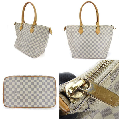 Louis Vuitton Tote Bag Saleya MM N51185 Damier Azure White Daily Use Ladies
