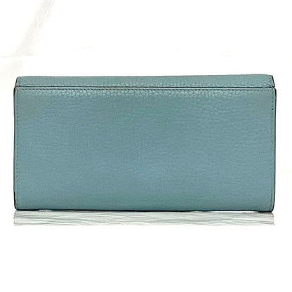 Christian Dior Foldable Long Wallet Light Blue