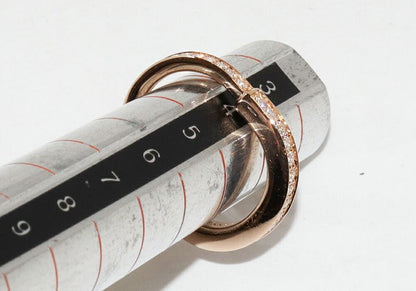 Tiffany & Co 18K Pink Gold Diamond 034ct Lock Ring Full Diamond