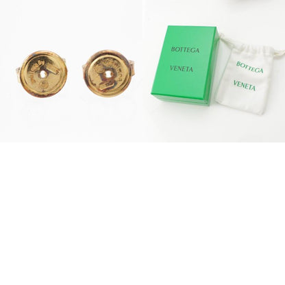 Bottega Veneta Leather Twisted Hoop Earrings Accessories Ag925 Gold And Green